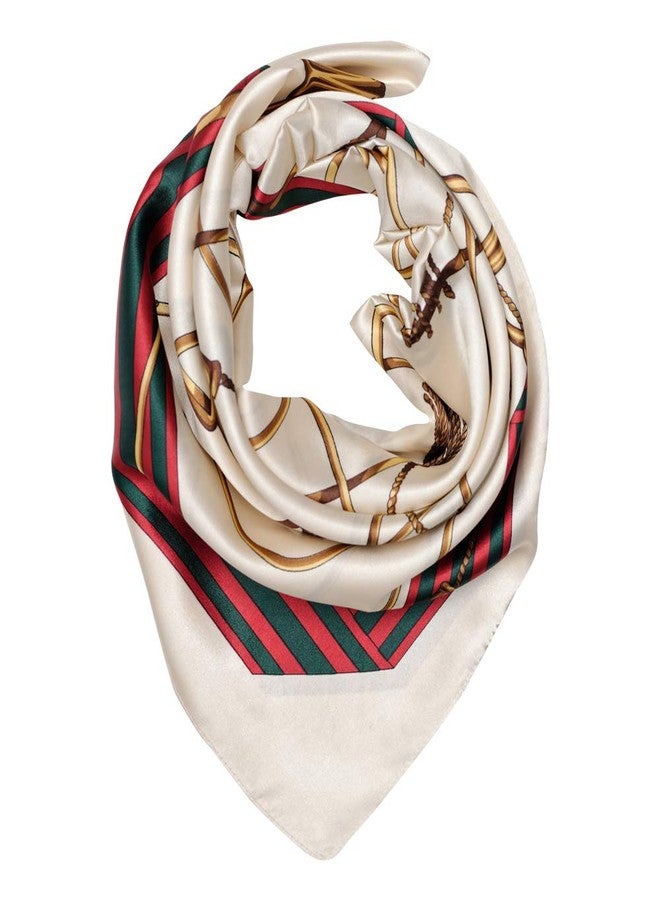 QBSM 35'' Satin Large Square Head Scarf Silk Feeling Neck Scarves Hair Sleeping Wrap Lightweight Headscarf for Women - Image 1