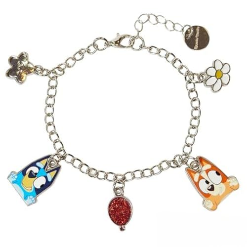 LUV HER Bluey 7" Bracelet with Metal Charms - Bluey & Bingo - Ages 3+ - Image 1