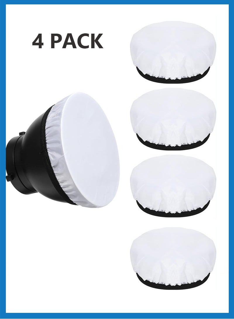 Bukela 4Pcs 18cm Photography Diffuser Set, Softbox Diffusers, Film Lighting Accessories Suitable for Studio Flash Reflectors and Video Production(White） - Image 1