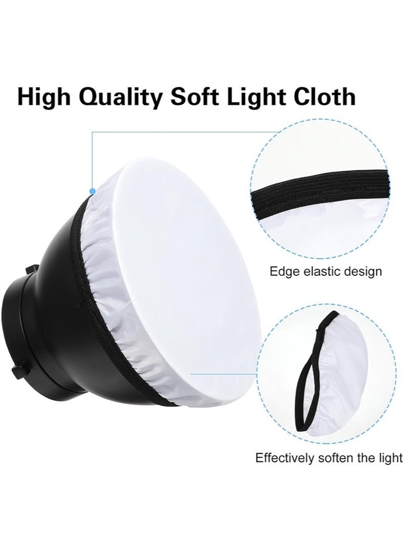 Bukela 4Pcs 18cm Photography Diffuser Set, Softbox Diffusers, Film Lighting Accessories Suitable for Studio Flash Reflectors and Video Production(White） - Image 5