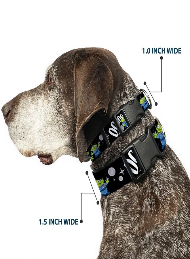 Buckle Down Disney Pet Collar, Dog Collar Plastic Buckle, Toy Story 3 Aliens Ooooohhh Black White Gray, 11 to 16.5 Inches 1.0 Inch Wide - Image 2