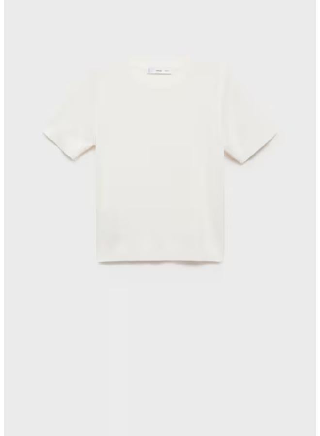 MANGO Short-Sleeved Fine-Knit Sweater  - Image 5