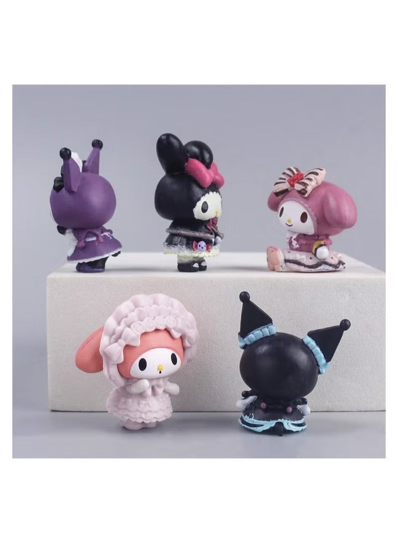 Kuromi Collectible Figure For Kids 5 Pcs Set 4x3 cm  - Image 2