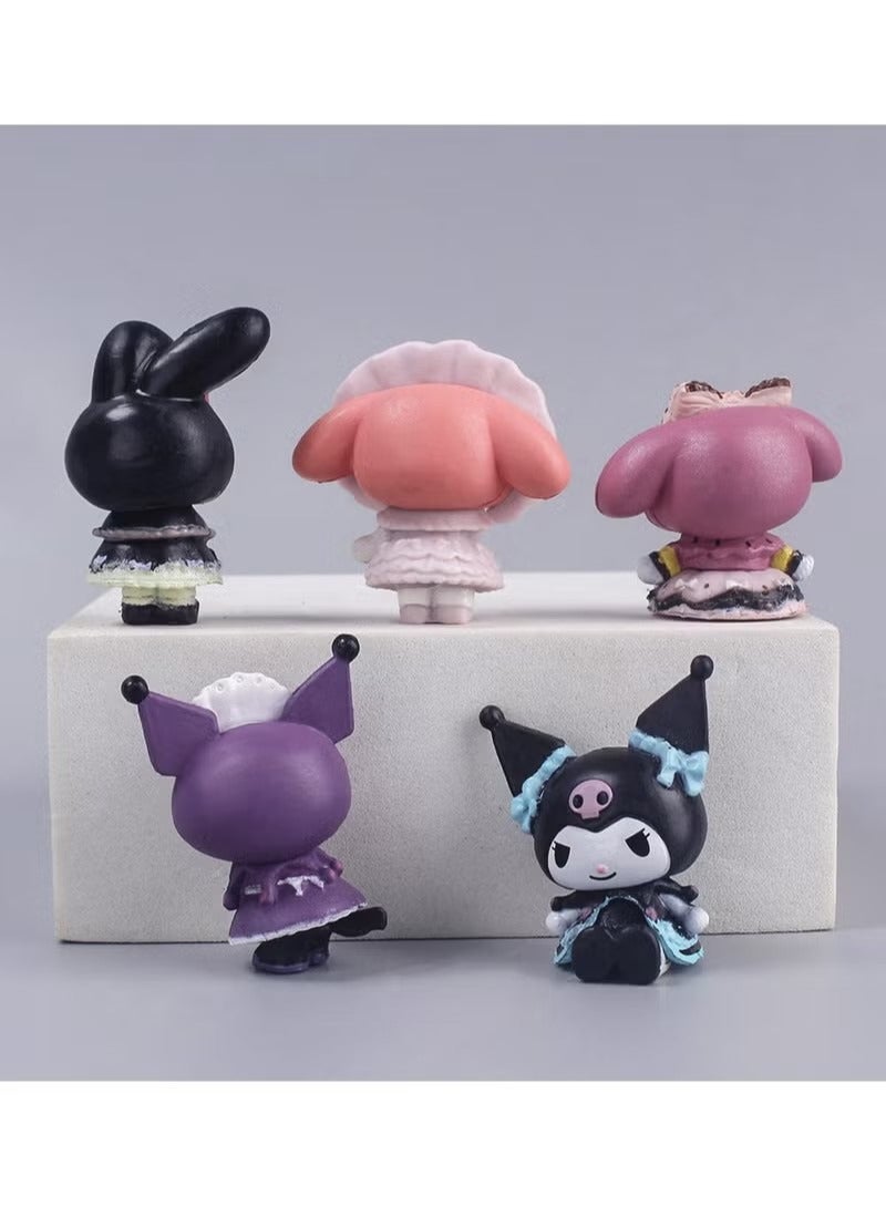 Kuromi Collectible Figure For Kids 5 Pcs Set 4x3 cm  - Image 3
