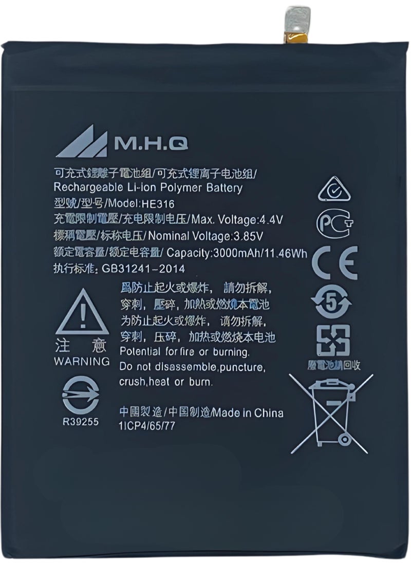 M.H.Q NOKIA 6: TA-1033, TA-1039, TA-1025: HE342 Battery High Quality  - Image 1