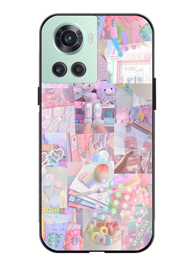 VR CREATIVE Protective Case Cover For OnePlus 10R Cute Collage Design Multicolour - Image 1