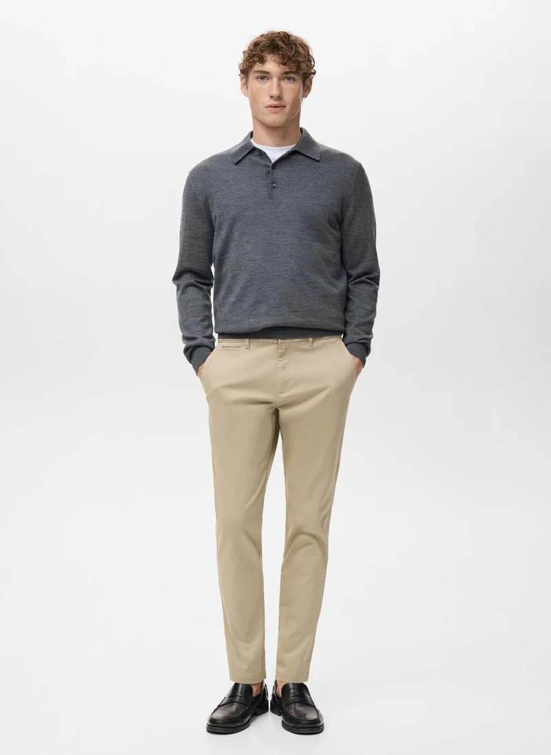 Mango Man  Prato super slim fit cropped chinos for Men | Best Price UAE