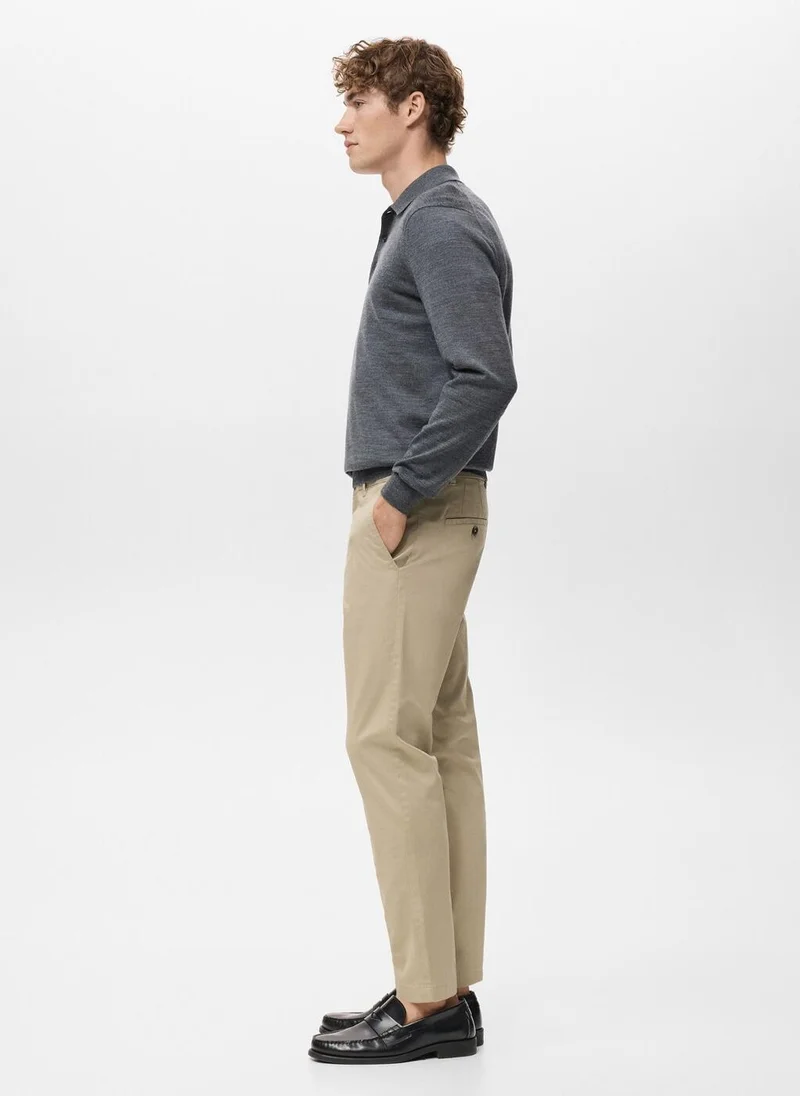 Mango Man  Prato super slim fit cropped chinos for Men | Best Price UAE