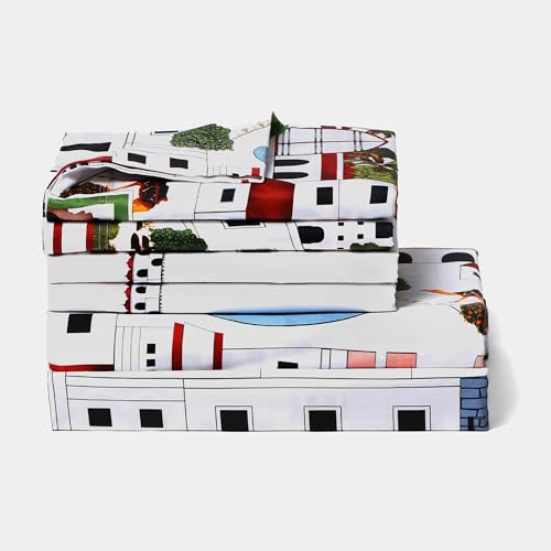 MYTRIDENT Shivan and Narresh Collection, Trident Bedsheet for Double Bed, 100% Cotton Bedsheet, 400 TC, Luxury, Premium bedsheet, King Size Bedsheet with 4 Pillow Covers - Jaiscape - Image 4