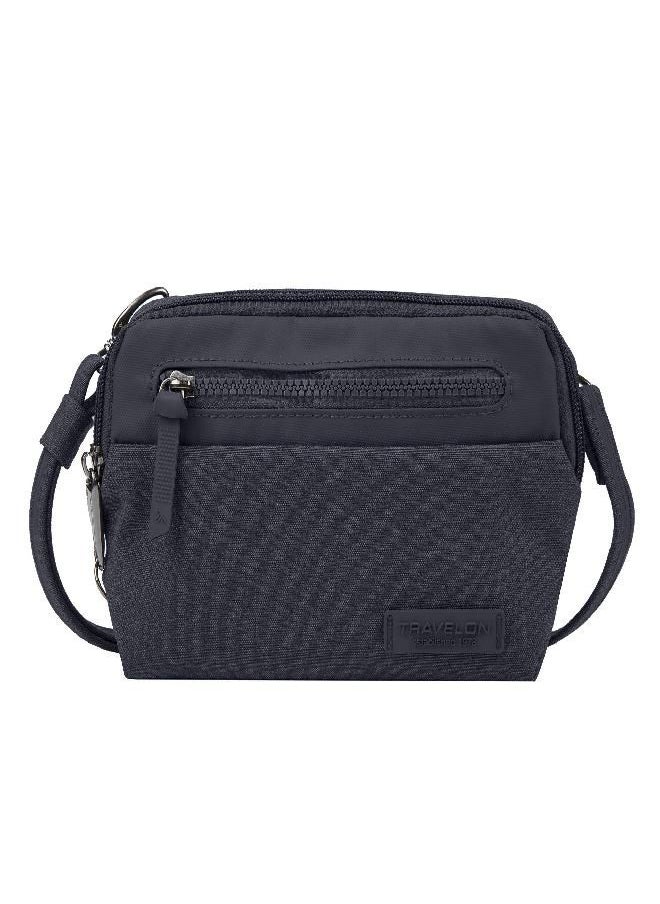 Travelon Travelon Anti-Theft Metro Convertible Sm. Cross Body Bag, Navy Heather, One Size  - Image 1