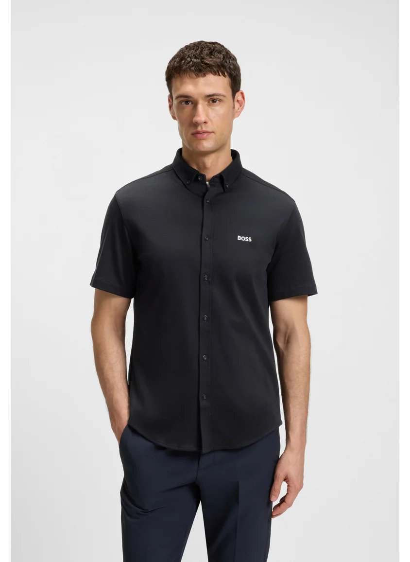 بوس Regular-fit shirt in dynamic cotton jersey