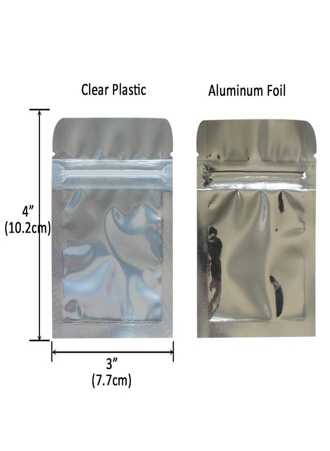 Belinlen 200 Pack 3 x 4 Inch Ziplock Mylar Bags Resealable Clear Silver Bags Reusable Food Storage Aluminum Foil Pouch Bag for Multipurpose 4mil Thickness - Image 3