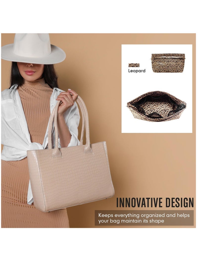 Captaintech Organizer Insert Bag Pocketbook Inserts with Zipper Organizers Handbag Inserts Organizer Purse Handbag Organizer, 1 Pcs - Image 5