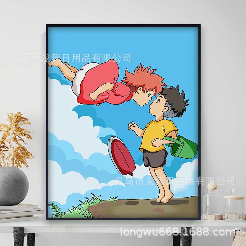 New Cartoon Hayao Miyazaki Combination Diamond Embroidered Brick And Stone Painting Stickers Brick And Stone Stickers 5Ddiy Diamond Painting - Image 1