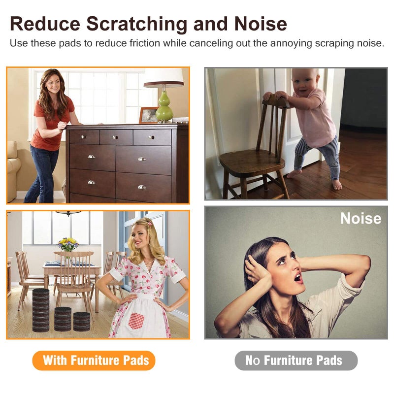 Self -Stick Felt Foot Pad Furniture Tables and Chairs Anti -Slip, The Best Non -Slip Foot Pads of Wooden Floor, Protect Your Wooden Floor - Image 4