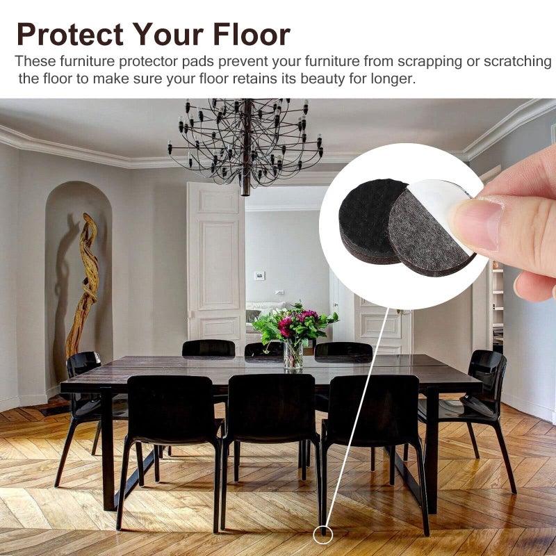 Self -Stick Felt Foot Pad Furniture Tables and Chairs Anti -Slip, The Best Non -Slip Foot Pads of Wooden Floor, Protect Your Wooden Floor - Image 3