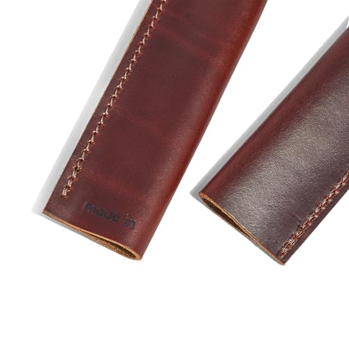Madein Made In Cookware Leather Handle Covers Set of 2 Custom Fit to The Carbon Steel Griddle and Grill Press - Image 3