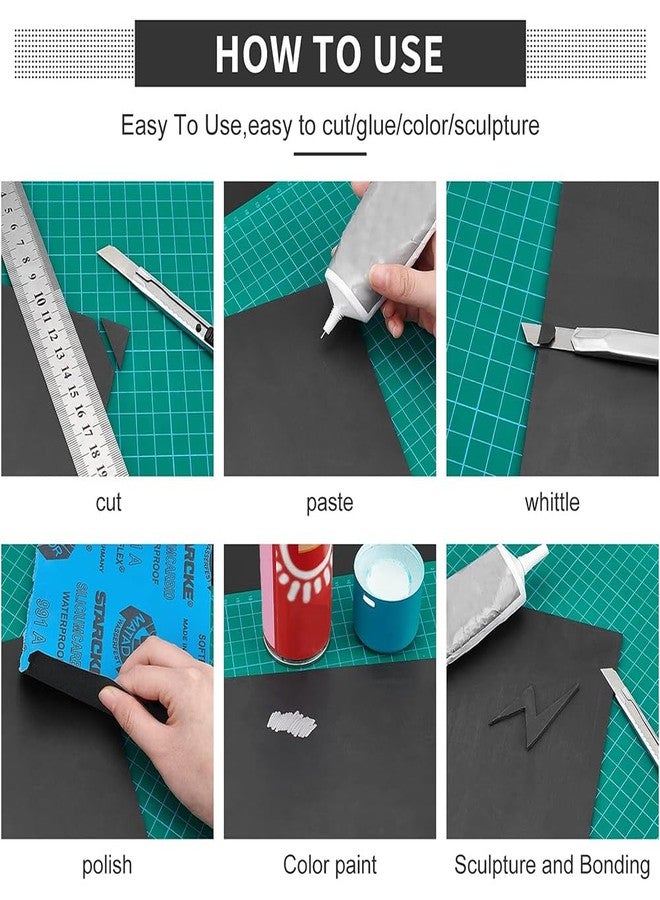بينيكريت لوحان من الفوم PVC من بينيكريت، مربعان مقاس 12 × 12 بوصة، ألواح بلاستيكية سوداء من الفوم PVC للأعمال الحرفية، والنمذجة، والفنون، والعرض، والمشاريع المدرسية، بسماكة 5 مم - Image 5