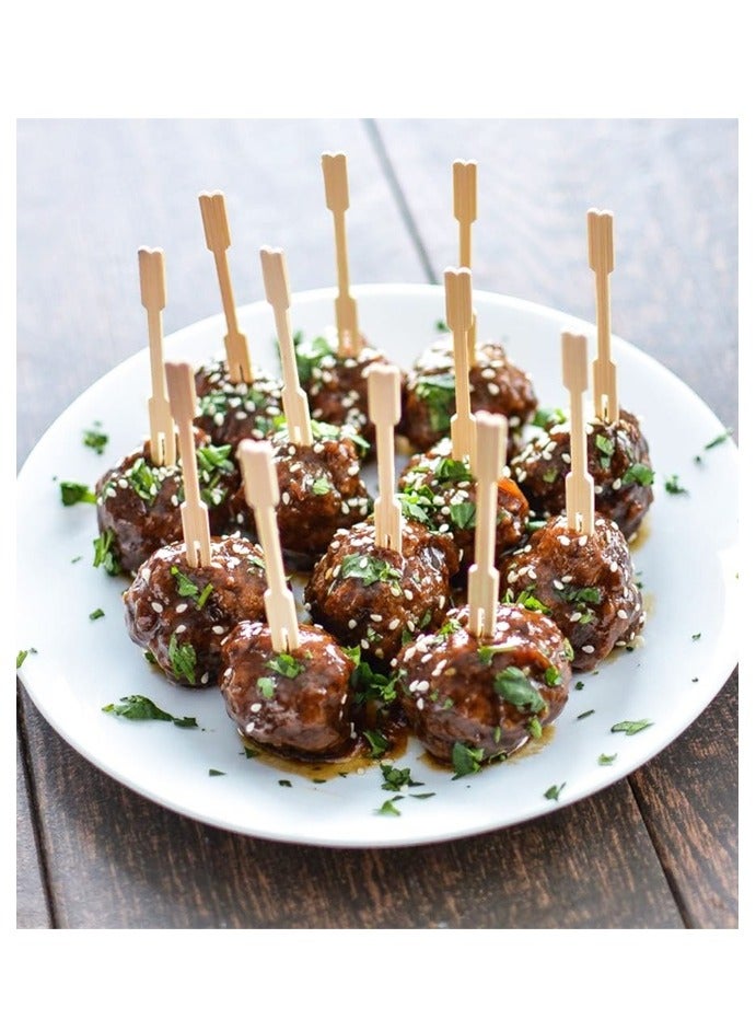 80PCS Disposable Bamboo Forks Can Be Used For Desserts, Sandwiches, Burgers, Salads, Buffets, Drinks, Vegetables And More - Image 4