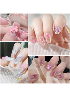 Umillars 3D Pink Flowers Nail Art Charms Rhinestones Kitacrylic Camellia Rose Flower Butterfly Bowknot Crown Heart Bear Rabbit Star Charms For Nail Art Designs Diy Accessories Craft  - Image 4