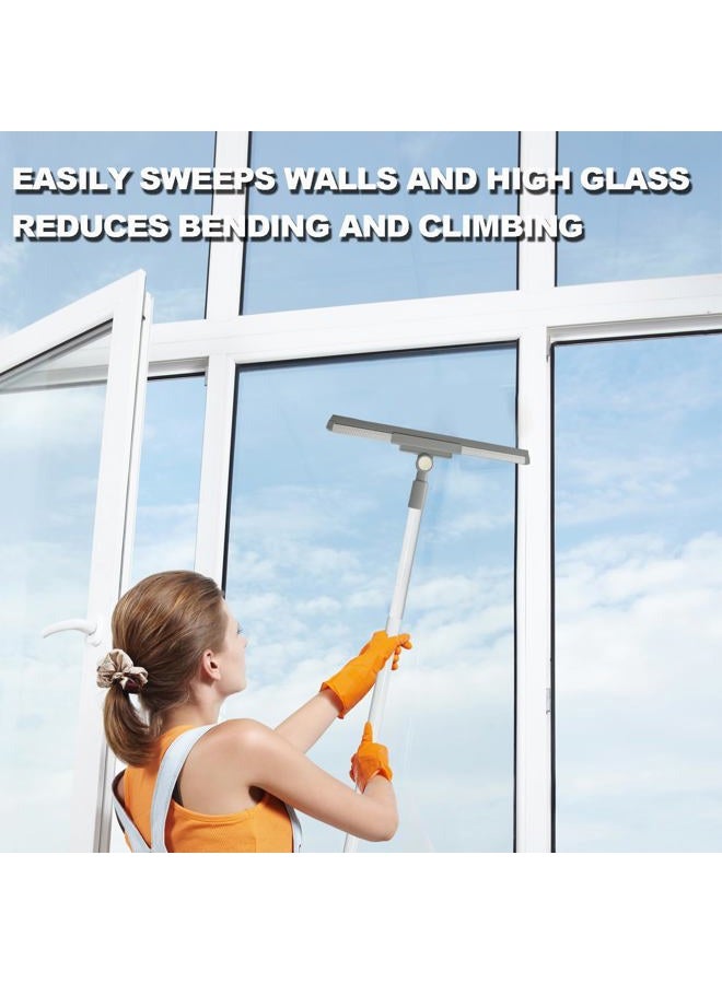 BSMstone Squeegee Broom for Floor Shower Squeegee with Long Handle Rubber Wiper for Bathroom Tile Shower Glass Car Window Deck Patio Cleaning - Image 3