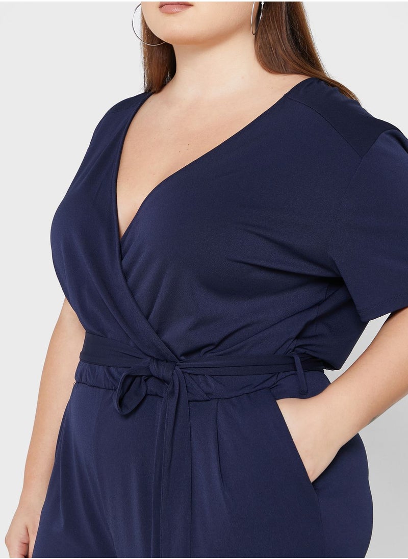 Only Carmakoma - Tie Detail Knitted Jumpsuit - Image 1