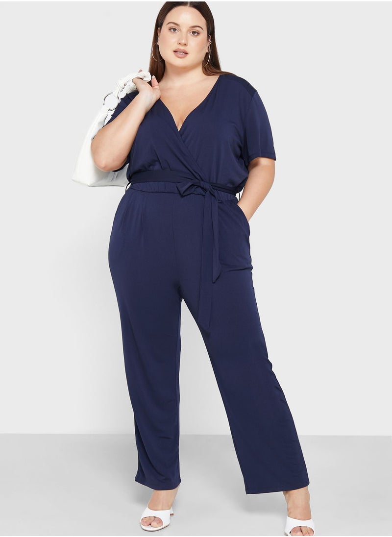 Only Carmakoma - Tie Detail Knitted Jumpsuit - Image 1