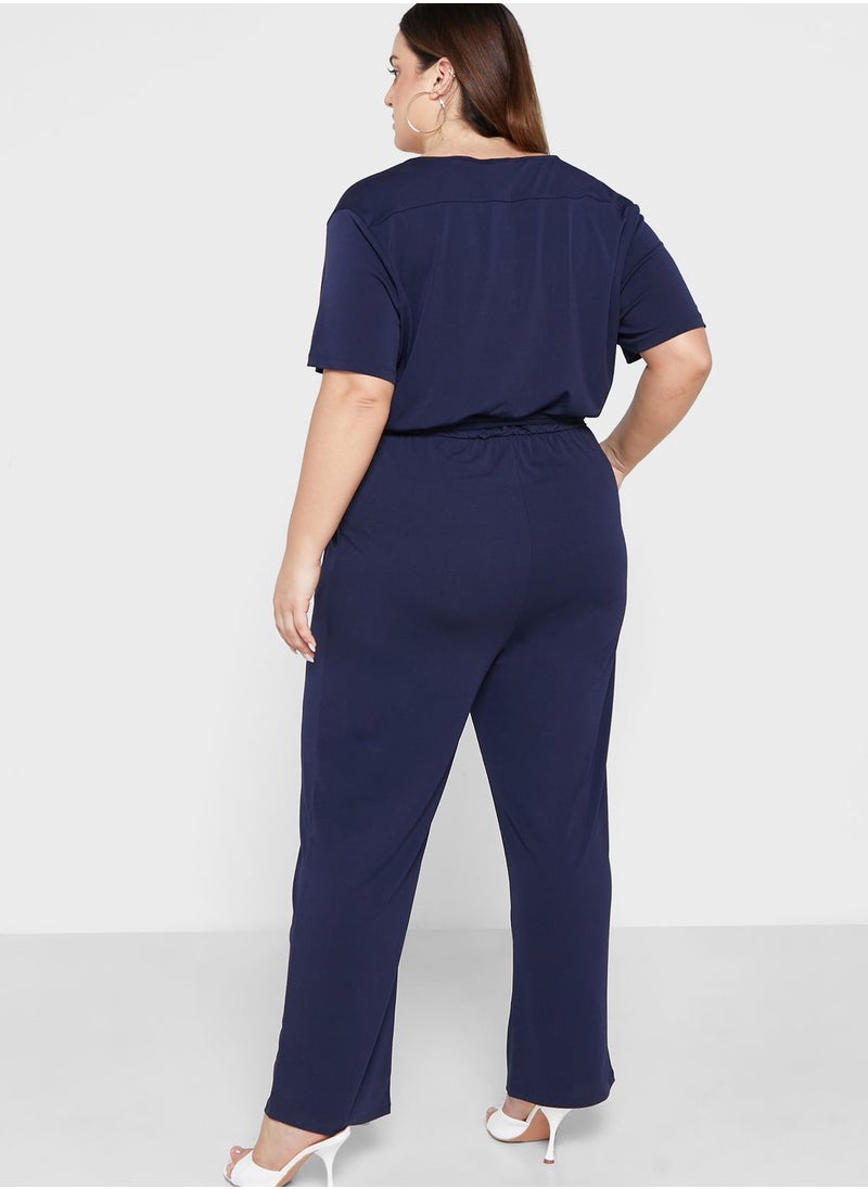 Only Carmakoma - Tie Detail Knitted Jumpsuit - Image 1