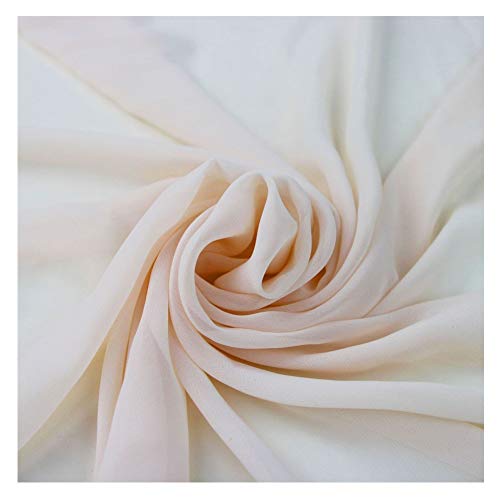 YJKIS 58" Solid Color Chiffon Fabric Rustic Sheer Bridal Wedding Party Decorations Backdrop, Blush, 5 Yards - Image 1