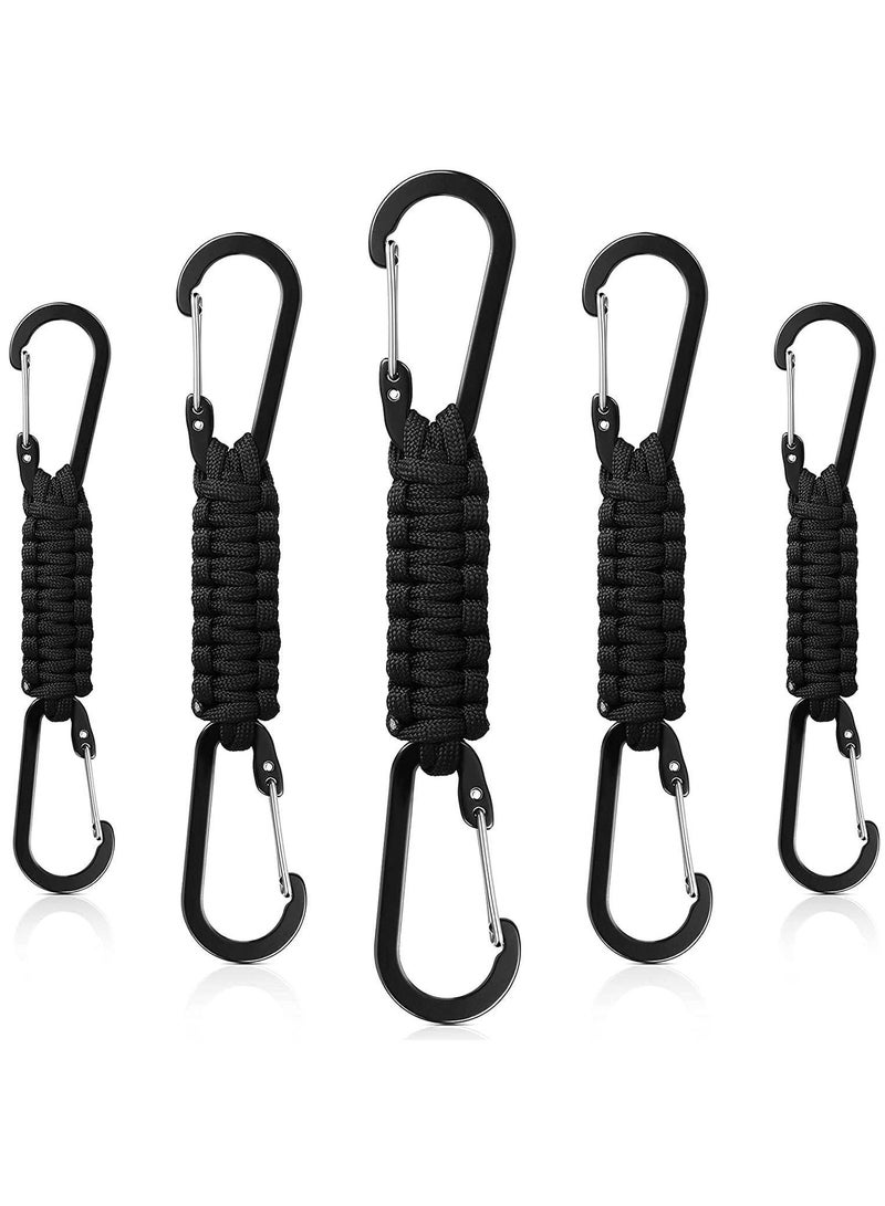 Y&D Keychains Quick Release Braided Lanyard Woven Clips Key Clip for Boys Girls Men Women, Hanger with Chain Hooks Stroller Hook Holder Water Bottle Keys Backpack Tools(5 Pieces)  - Image 1