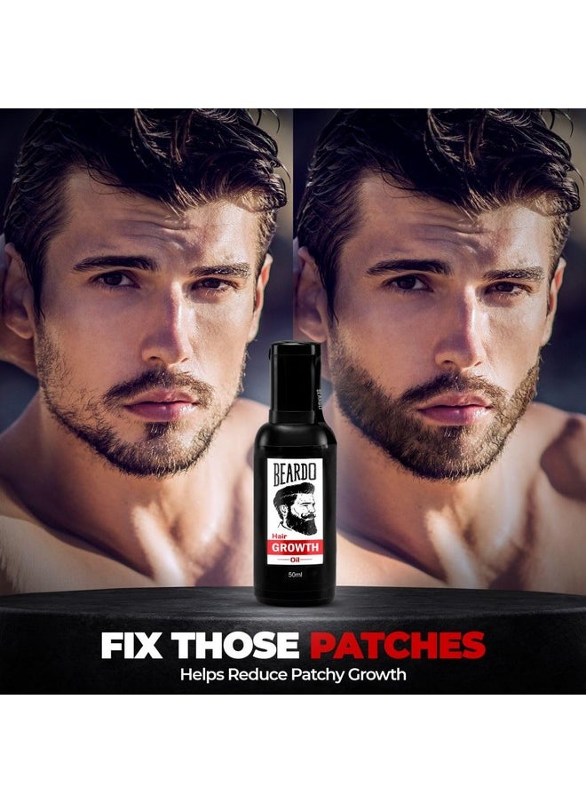 BEARDO - Beard Booster Combo - Beard And Hair Growth Oil - 50 Ml With Beard Activator Advance Derma Roller For Men | Supports Faster Beard Growth And Thicker Looking Beard - Image 1
