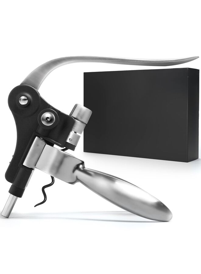 Wine Opener Set, Red Wine Corkscrew Bottle Opener Accessories Manual Wine Remover Tool Kit Stopper with Foil Cutter, Corkscrew Spiral and Gift Box - Image 1