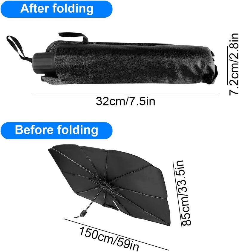 Thyonta Sun Protection and Heat Insulation Car Umbrella with Mirror Opening - Image 2