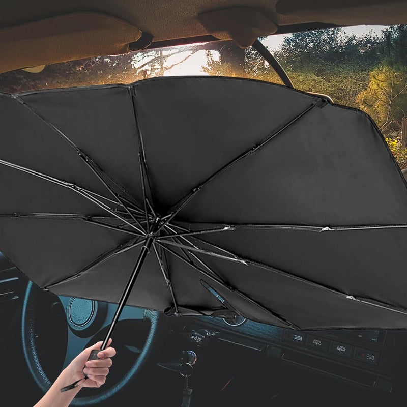 Thyonta Sun Protection and Heat Insulation Car Umbrella with Mirror Opening - Image 4
