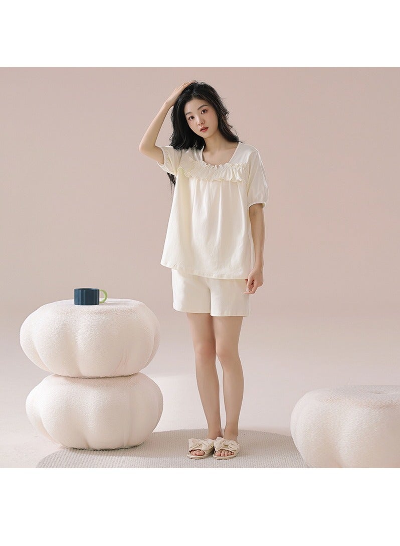 KUYING New Two-Piece Set Of Ice Silk Pajamas