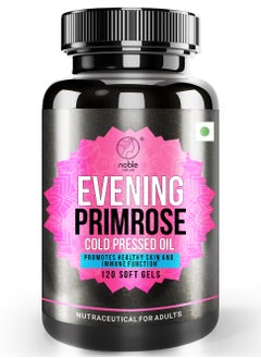 noble nature Evening Primrose Cold Pressed Oil - 120 Soft Gels - Promotes Healthy Skin And Immune Function  - Image 1