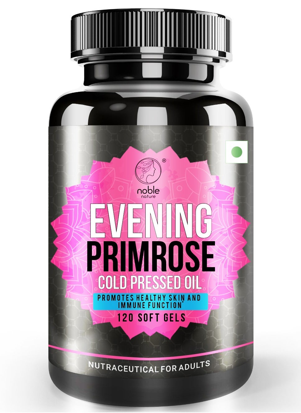 Evening Primrose Cold Pressed Oil - 120 Soft Gels - Promotes Healthy Skin And Immune Function 