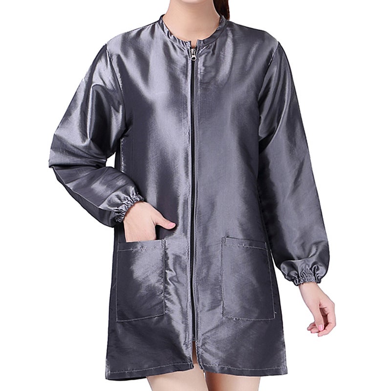 Sleeve Beauty Technician Overalls SPA Salon Suit Attractive Hair Dyeing Clothes (Grey, L) - Image 1