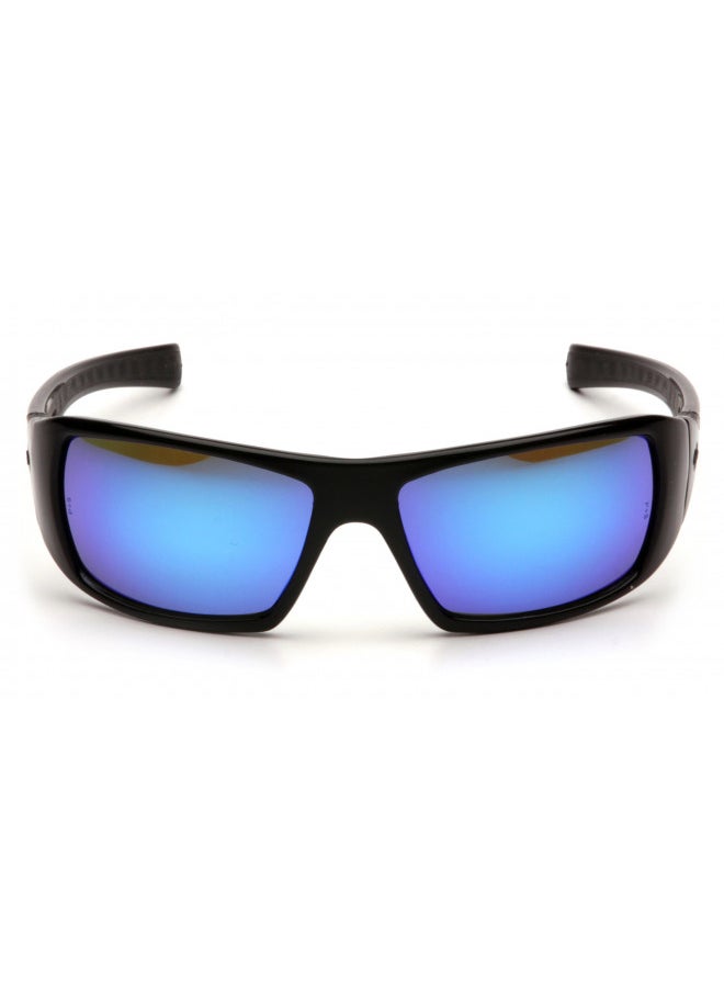 Pyramex Safety Pyramex Safety-SB5665D Goliath Safety Eyewear, Black Frame, Ice Blue Mirror Lens  - Image 2