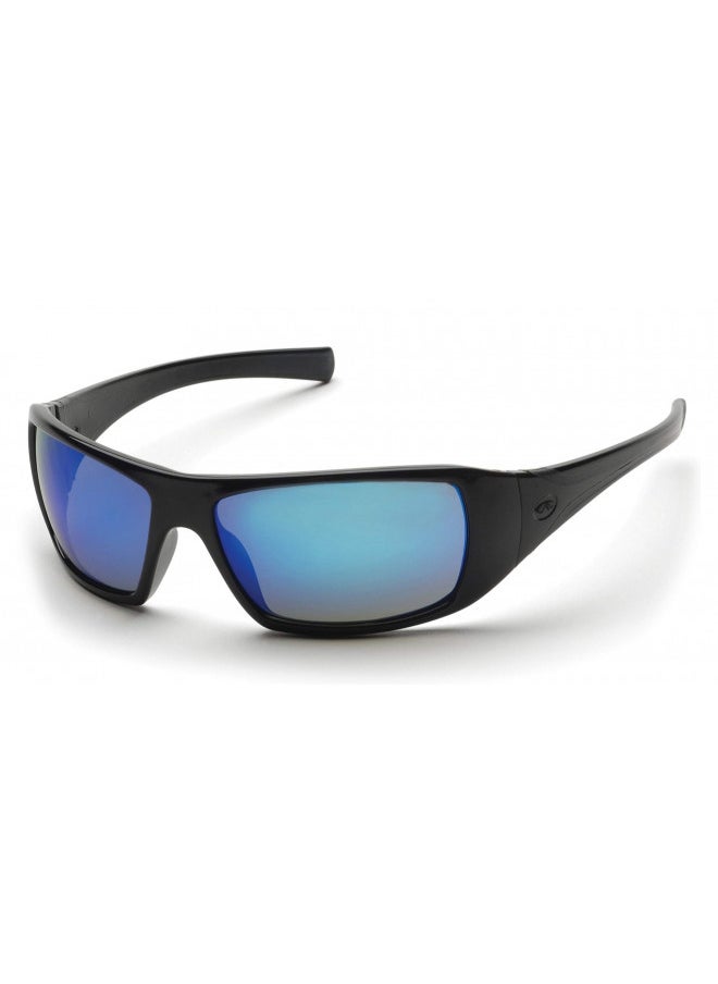 Pyramex Safety Pyramex Safety-SB5665D Goliath Safety Eyewear, Black Frame, Ice Blue Mirror Lens  - Image 1