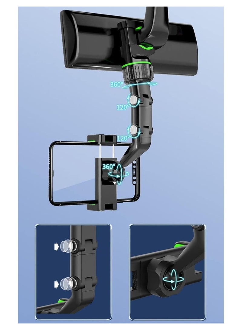 360 Degree Rotating Rearview Mirror Multifunctional Car Phone Holder Gps Navigation Adjustable Support Hanging Clip Bracket Cell for 4.0-6.1 Inch Mobile - Image 3
