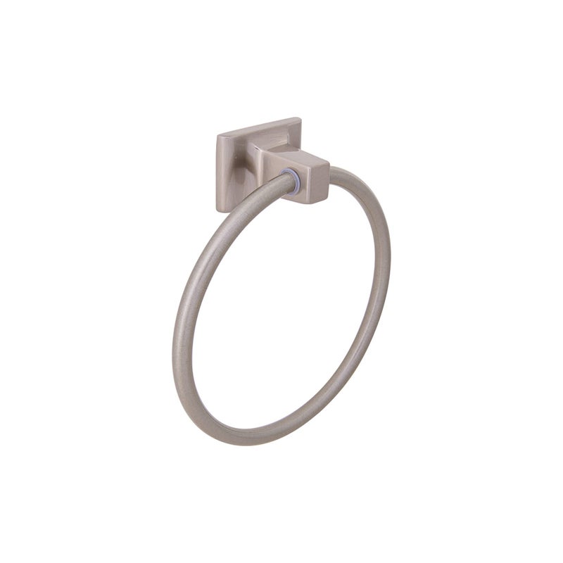 Design House 539163 Millbridge WallMounted Towel Ring for Bathroom Satin Nickel Easy Installation with Standard Mount Concealed Screws