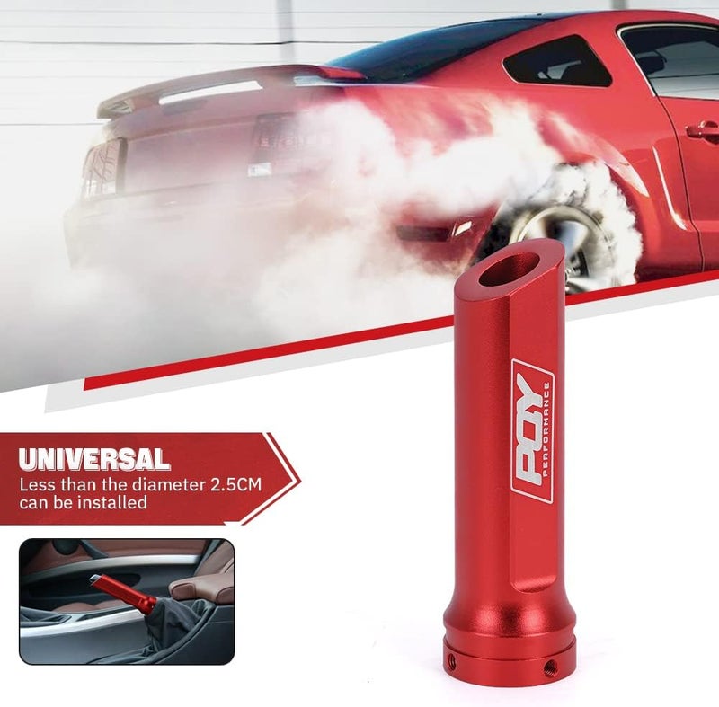 PQY Aluminum Handbrake Cover Hand Brake Sleeve Handle Protector - Universal Red - Image 5