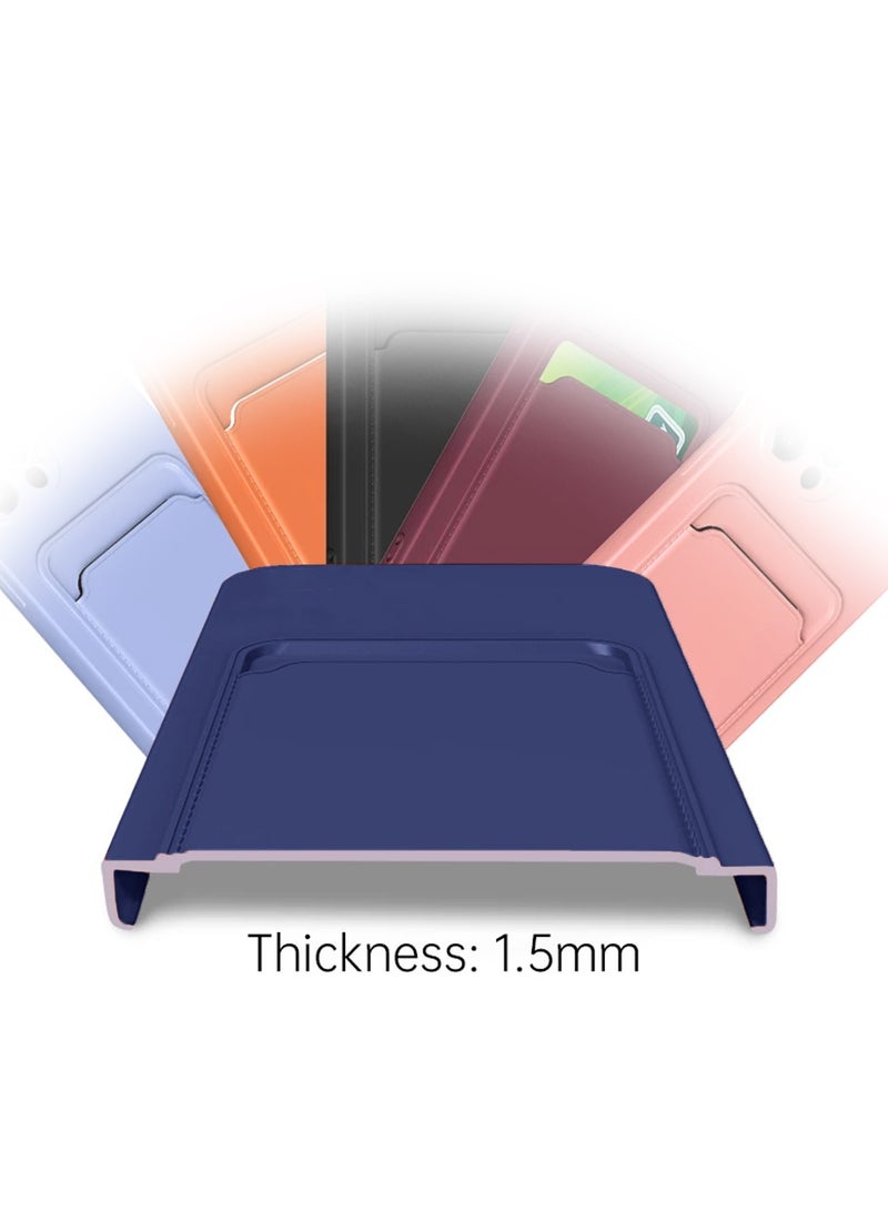 Wtech Silicone TPU With Card Holder Case Cover For Realme Note 50 4G 2024 Navy Blue - Image 4