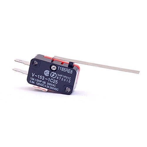 Cylewet 6Pcs V-153-1C25 Micro Limit Switch Long Straight Hinge Lever Arm SPDT Snap Action LOT for Arduino (Pack of 6) CYT1068 - Image 4
