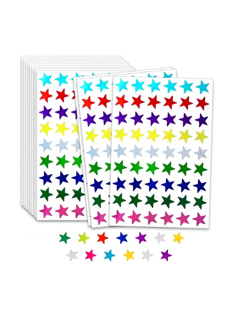 1080 PCS 20 Sheets Small Foil Star Star for Kids Reward و Home و School و DIY و Derication - Image 1