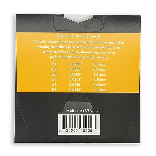 Augustine Strings Classic Gold - Medium Tension Classical Guitar Strings - The Original Nylon String - 1 Set - Image 2