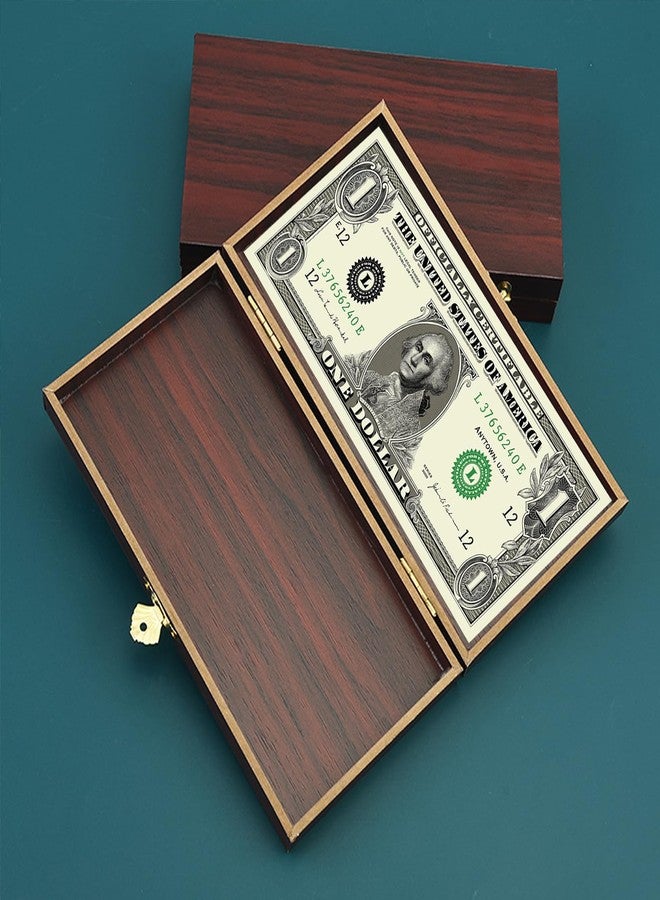 JINGHANGER 2 PCS Wooden Lockable Currency Tray, Metal Cash Box Single Row Currency Tray Money Organizer for Cash Money Storage Box with Lid Money Saving Organizer Cash Organizer Money Gift Box Organizer - Image 5