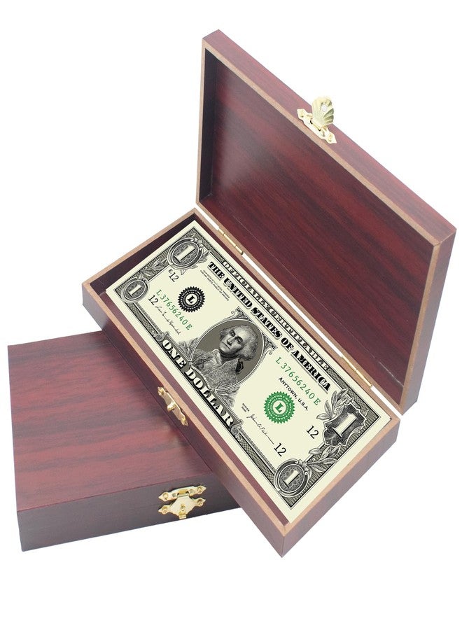 JINGHANGER 2 PCS Wooden Lockable Currency Tray, Metal Cash Box Single Row Currency Tray Money Organizer for Cash Money Storage Box with Lid Money Saving Organizer Cash Organizer Money Gift Box Organizer - Image 1