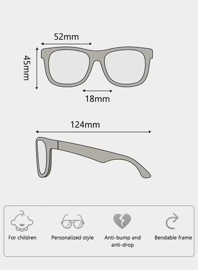 Kids Blue Light Blocking Glasses, Anti Eyestrain Computer Glasses, Gaming Eyewear UV400 Protection with Light Weight Metal Frame for Boys Girls and Children Age 3-12, Pink - Image 3